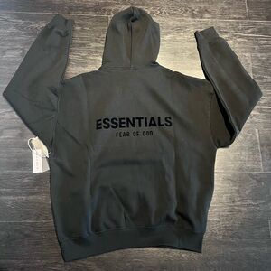 Essentials Fear of God Black Crewneck Sweatshirt